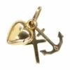 14 karaat gouden geluk hoop en liefde hanger