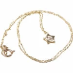 Bicolor gouden hanger met zirkonia ster Bicolor gouden hanger met zirkonia ster
