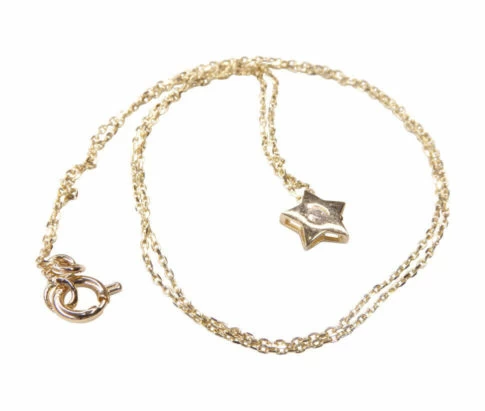 Bicolor gouden hanger met zirkonia ster