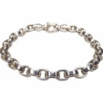 Christian zilveren armband met schakels