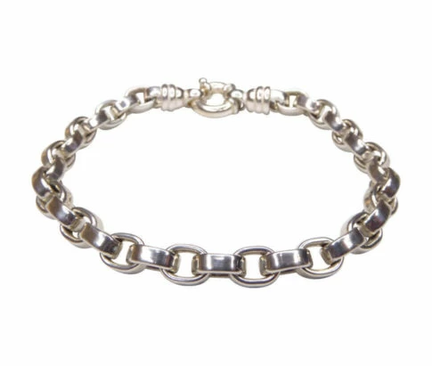 Christian zilveren armband met schakels