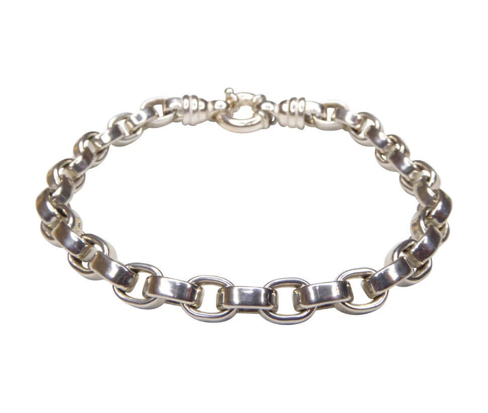 Christian zilveren armband met schakels
