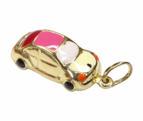 Geel gouden emaille auto hanger