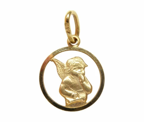 Geel gouden engel hanger