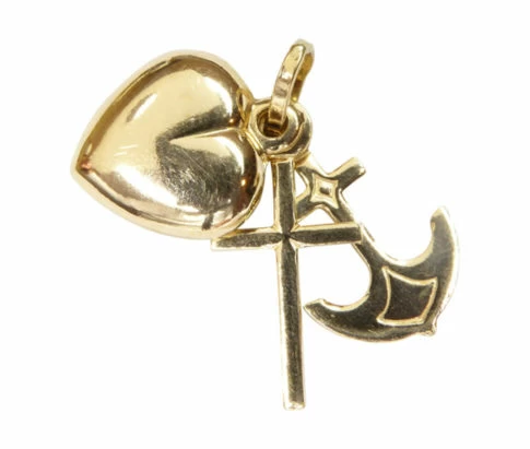 Geel gouden geluk hoop en liefde hanger