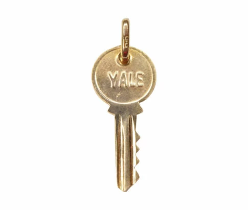 Geel gouden sleutel hanger