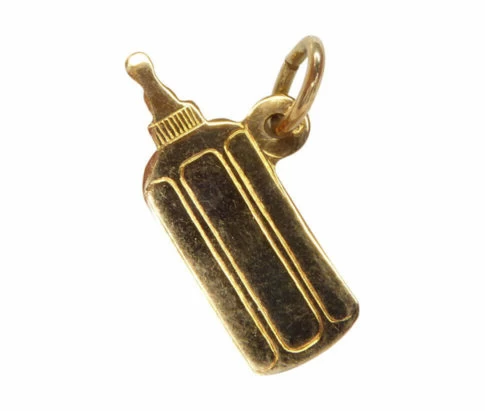 Gouden babyfles hanger