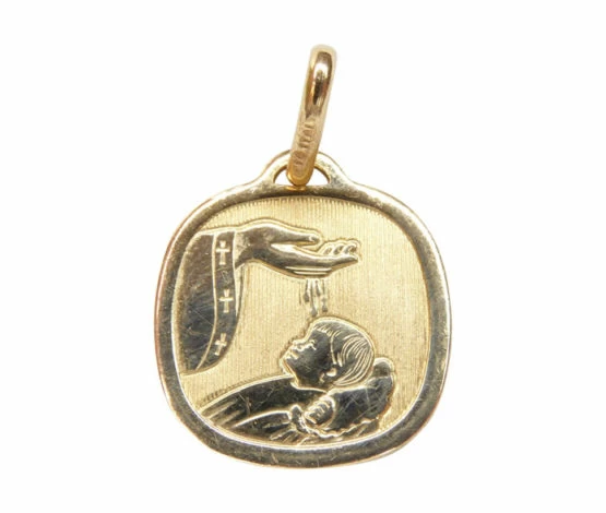 Gouden doopselhanger Gouden doopsel hanger