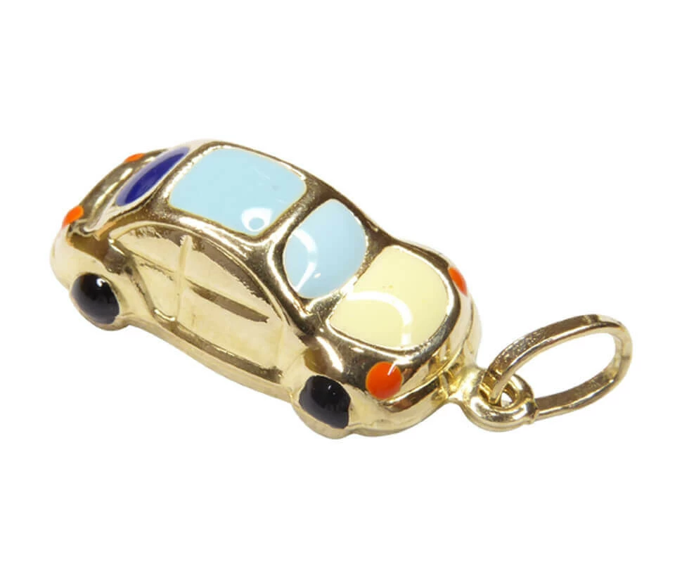 Gouden emaille auto hanger
