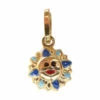 Gouden emaille zon hanger