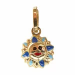Gouden Emaille Zon Hanger