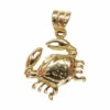 Gouden krab hanger