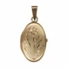 Gouden medaillon met bloem motief