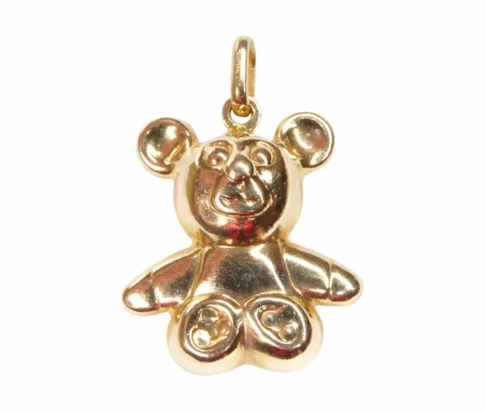 Gouden teddybeer hanger