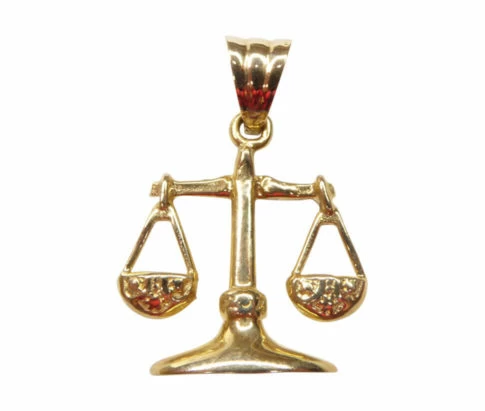 Gouden weegschaal hanger