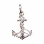 Wit gouden anker hanger