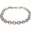 Zilveren Christian armband met losse schakels