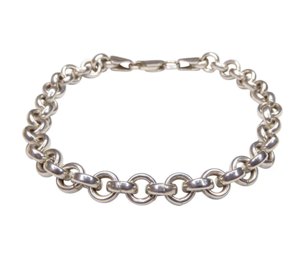 Zilveren Christian armband met losse schakels