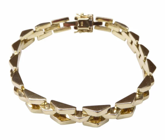 14 karaat geel gouden gourmette armband 14 karaat geel gouden gourmette armband