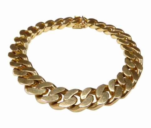 14 karaat gouden gourmette armband