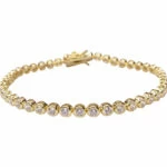 Double armband met zirkonia