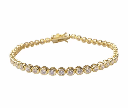 Double armband met zirkonia