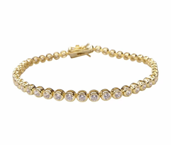 Double armband met zirkonia