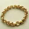 Geel gouden Christian jasseron armband