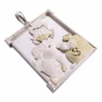 Goud en zilveren Dagobert Duck hanger Goud en zilveren Dagobert Duck hanger