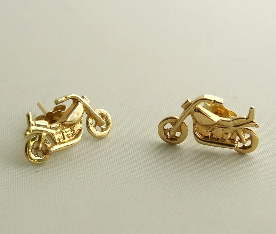 Gouden motor oorbellen