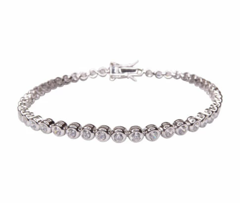 Zilveren zirkonia armband