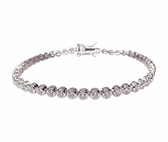 Zilveren zirkonia armband