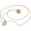 14 karaat geel gouden ketting met hanger cirkel