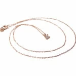 14 karaat rose gouden ketting met hanger button