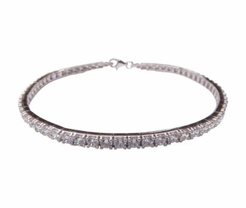 14 karaats gouden armband met zirkonia wit