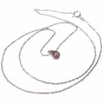14 karaat wit gouden ketting druppel