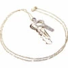 Bicolor gouden zirkonia sleutel hanger