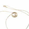 Geel gouden ketting met cirkel hanger