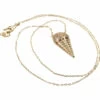 Gouden ketting met ijshoorn hanger
