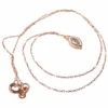 Rose gouden zirkonia marquise hanger