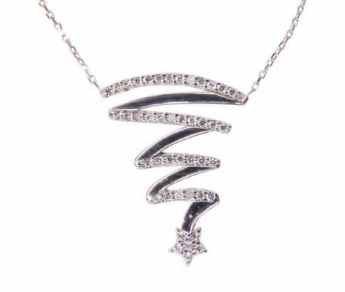 Wit gouden ketting met ster hanger