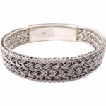 Zilveren armband geweven