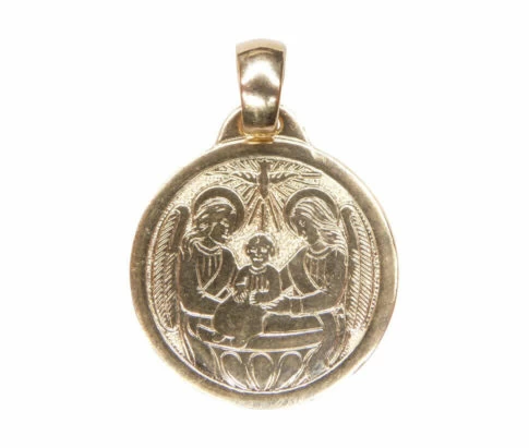 Gouden beschermheer hanger
