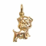 14 Karaats Gouden Hond Hanger