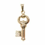 14 karaats gouden sleutel hanger 14 karaats gouden sleutel hanger