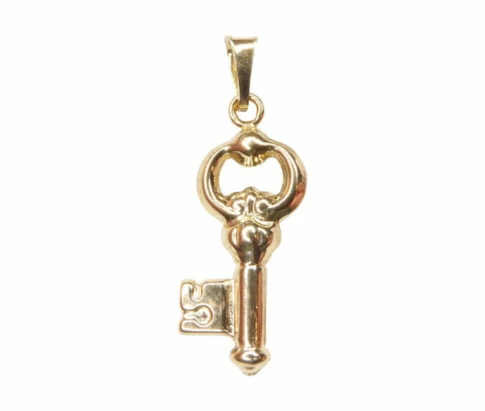 14 karaats gouden sleutel hanger