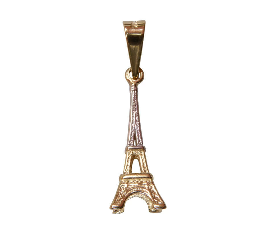 Bicolor gouden parijs hanger