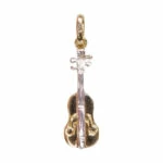Bicolor Gouden Viool Hanger