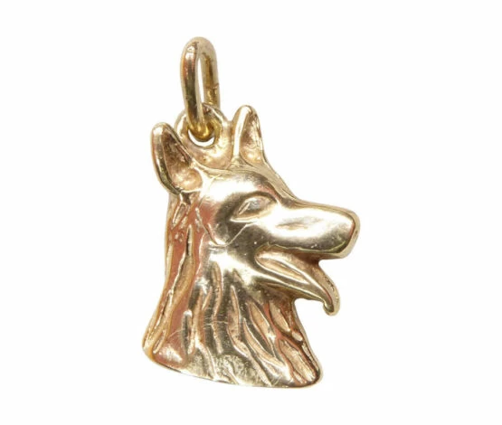 Geel gouden hond hanger Geel gouden hond hanger