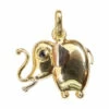 Geel gouden olifant hanger